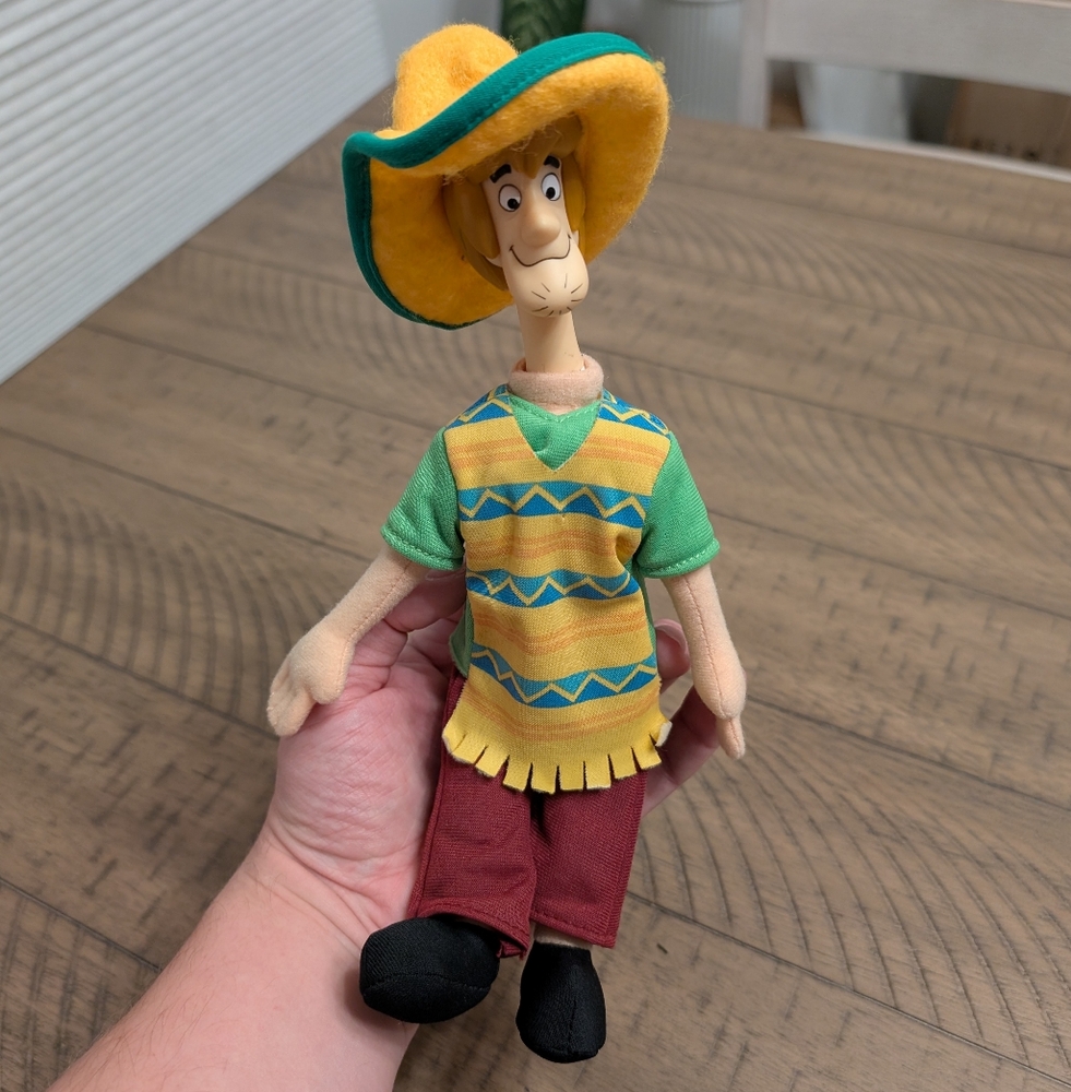 Vintage Shaggy Sombrero Vinyl Head Plush - Scooby Doo